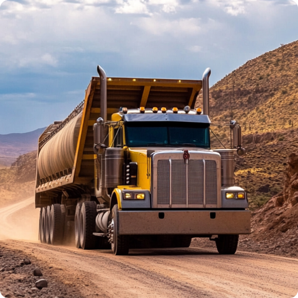 an image of a truck and graphics representing expert logistics management 